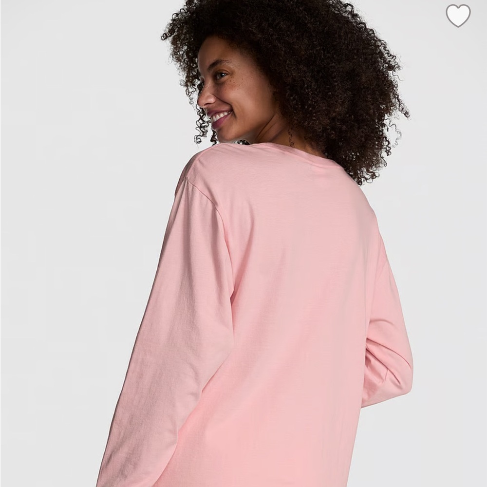 Pink Victoria Secret Long Sleeve Graphic Tee - Picture 2 of 6